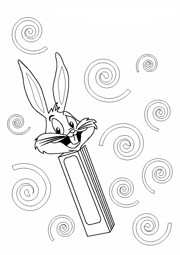 Dibujo para colorear: Bugs Bunny (Dibujos animados) #26408 - Dibujos para Colorear e Imprimir Gratis