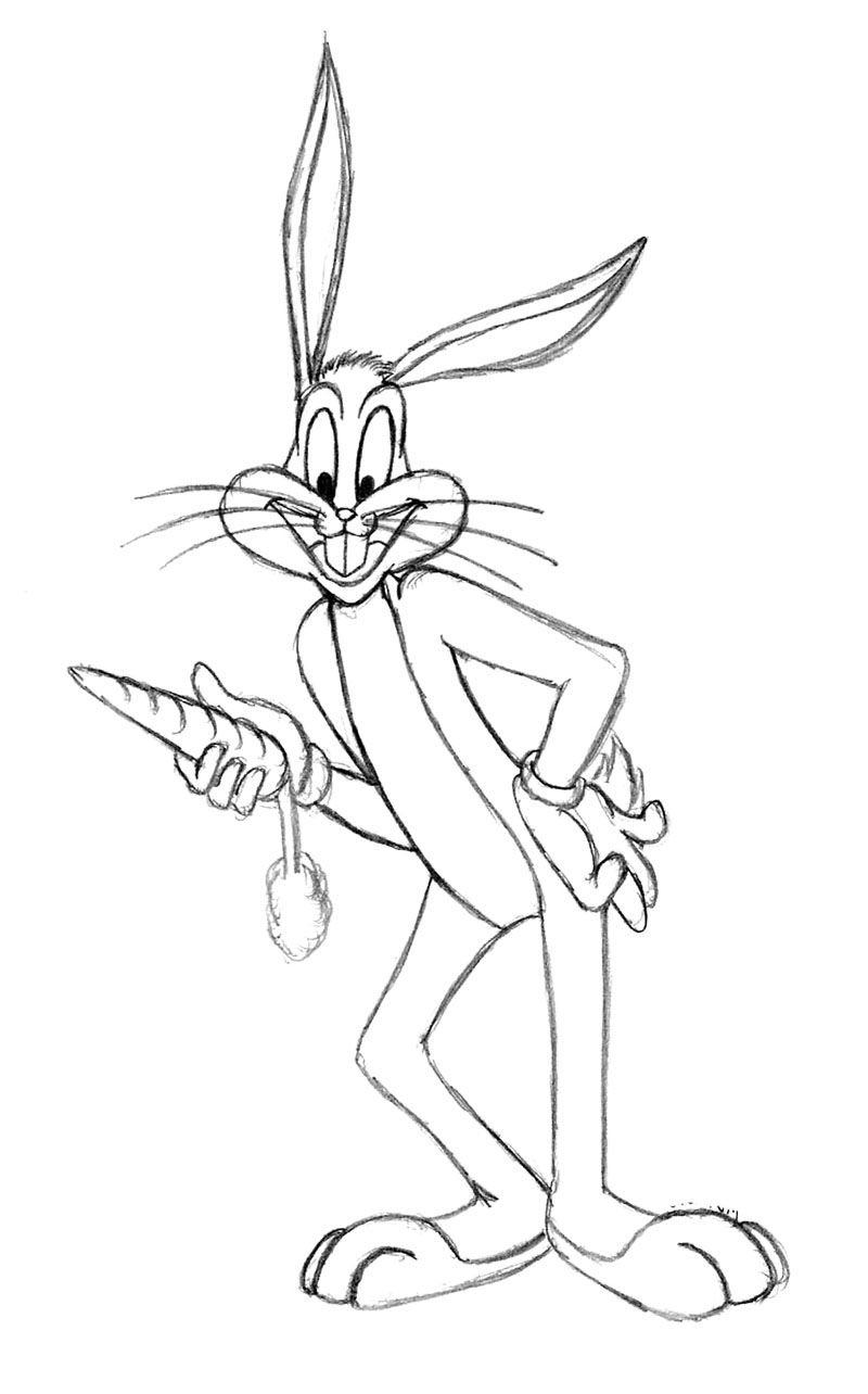 Dibujo para colorear: Bugs Bunny (Dibujos animados) #26409 - Dibujos para Colorear e Imprimir Gratis