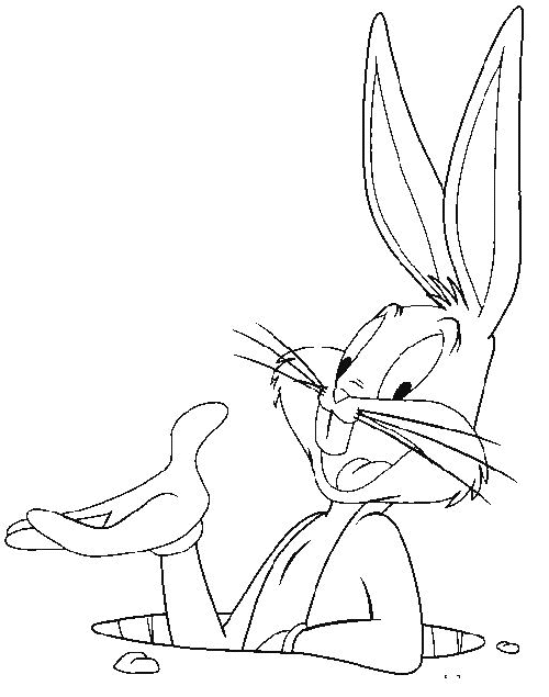 Dibujo para colorear: Bugs Bunny (Dibujos animados) #26449 - Dibujos para Colorear e Imprimir Gratis