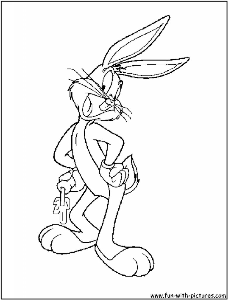 Dibujo para colorear: Bugs Bunny (Dibujos animados) #26450 - Dibujos para Colorear e Imprimir Gratis