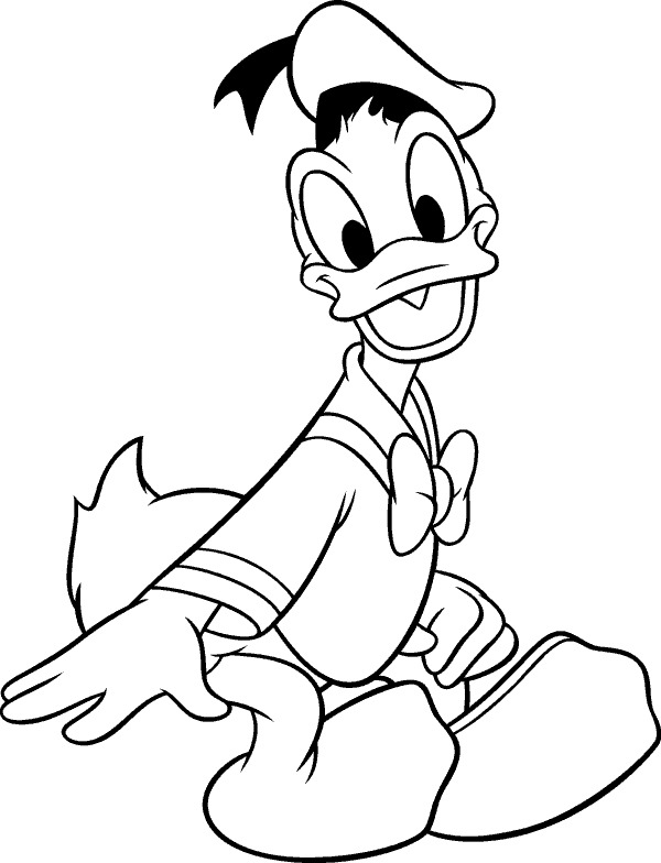 Dibujo para colorear: Donald Duck (Dibujos animados) #30119 - Dibujos para Colorear e Imprimir Gratis