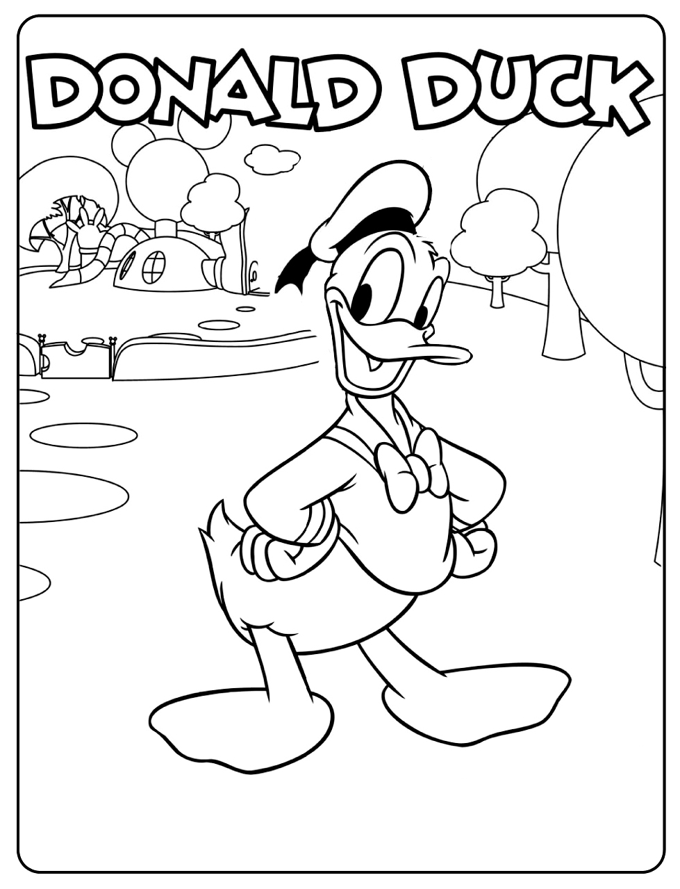 Dibujo para colorear: Donald Duck (Dibujos animados) #30134 - Dibujos para Colorear e Imprimir Gratis