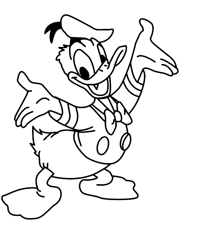 Dibujo para colorear: Donald Duck (Dibujos animados) #30143 - Dibujos para Colorear e Imprimir Gratis