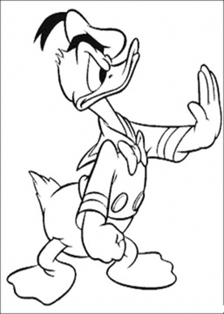 Dibujo para colorear: Donald Duck (Dibujos animados) #30153 - Dibujos para Colorear e Imprimir Gratis