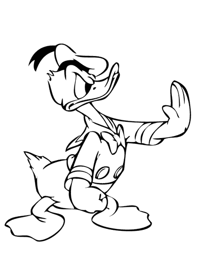 Dibujo para colorear: Donald Duck (Dibujos animados) #30203 - Dibujos para Colorear e Imprimir Gratis