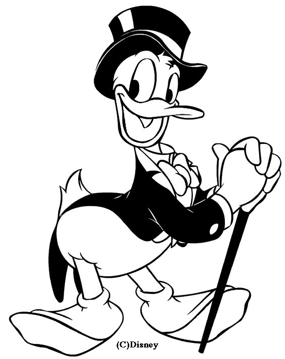 Dibujo para colorear: Donald Duck (Dibujos animados) #30297 - Dibujos para Colorear e Imprimir Gratis