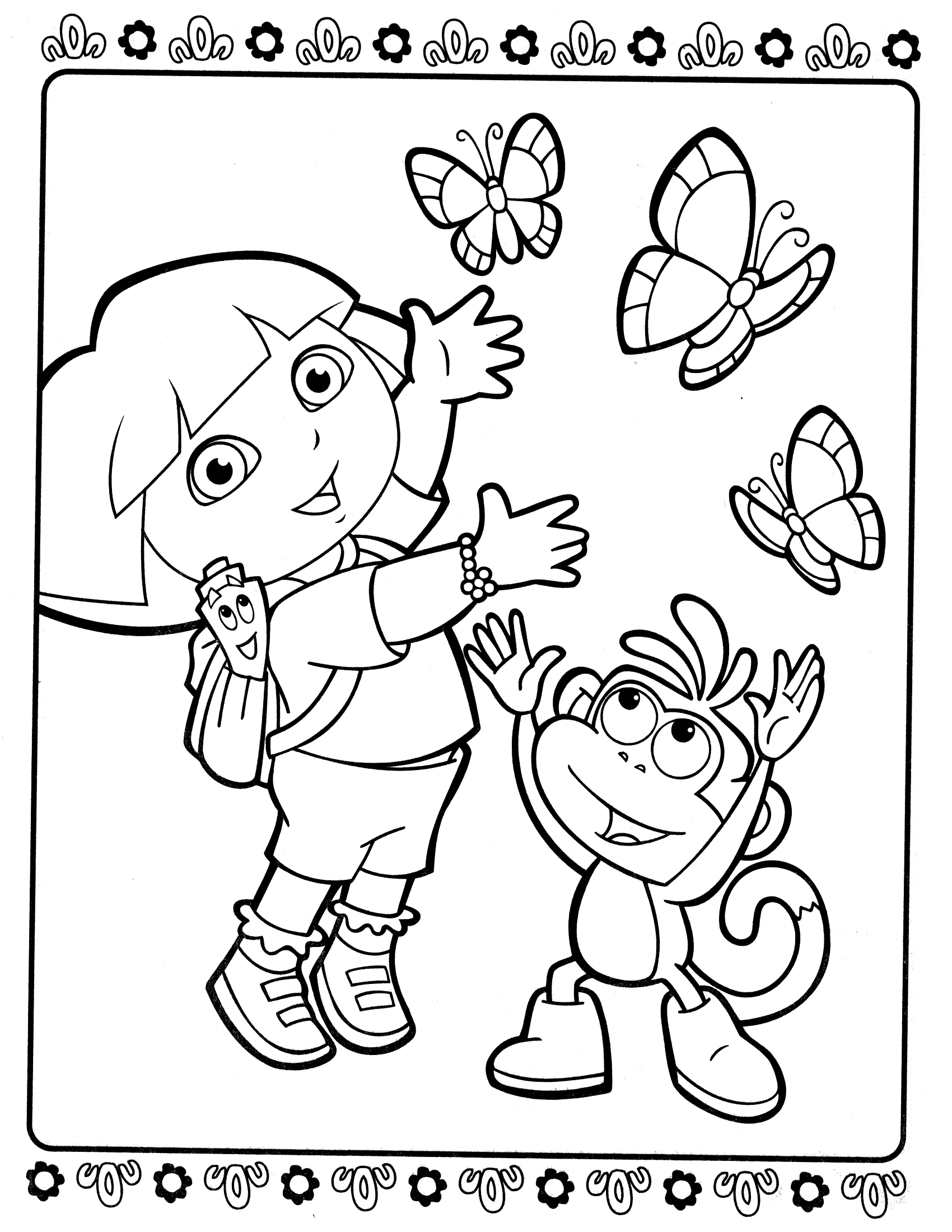 Dibujo para colorear: Dora the Explorer (Dibujos animados) #29738 - Dibujos para Colorear e Imprimir Gratis