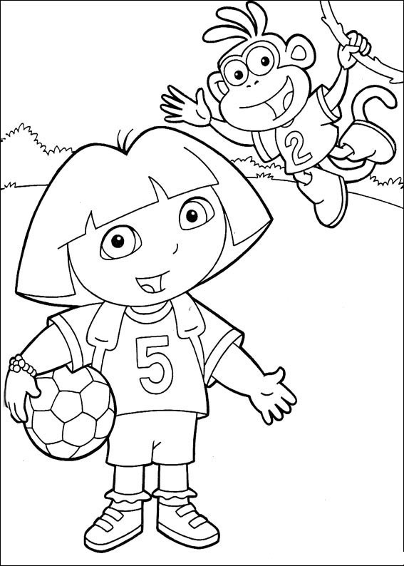 Dibujo para colorear: Dora the Explorer (Dibujos animados) #29756 - Dibujos para Colorear e Imprimir Gratis