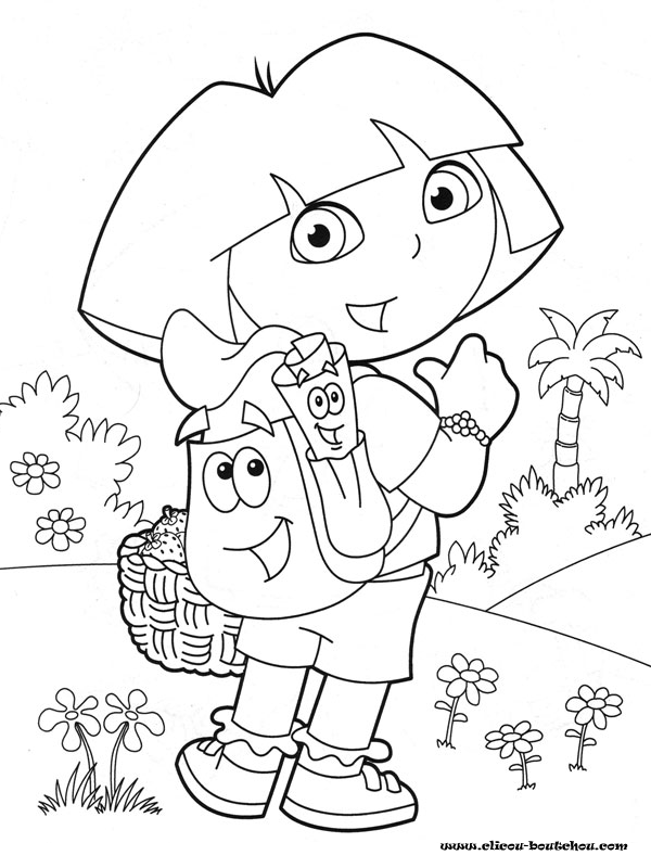 Dibujo para colorear: Dora the Explorer (Dibujos animados) #29760 - Dibujos para Colorear e Imprimir Gratis