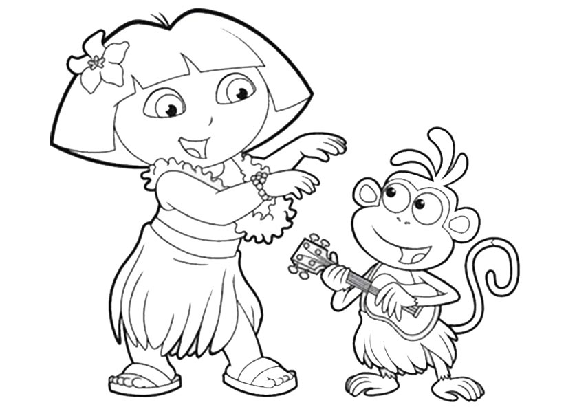 Dibujo para colorear: Dora the Explorer (Dibujos animados) #29773 - Dibujos para Colorear e Imprimir Gratis