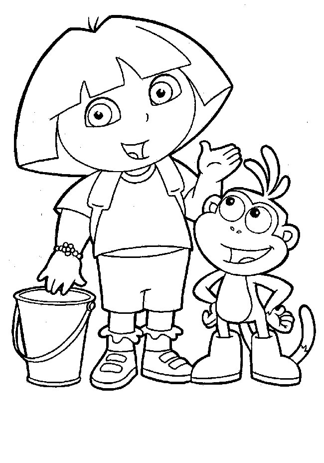 Dibujo para colorear: Dora the Explorer (Dibujos animados) #29777 - Dibujos para Colorear e Imprimir Gratis