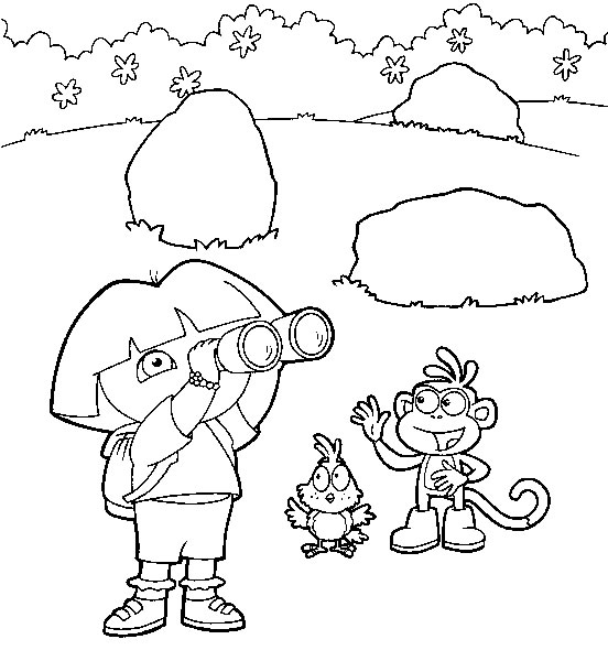 Dibujo para colorear: Dora the Explorer (Dibujos animados) #29785 - Dibujos para Colorear e Imprimir Gratis