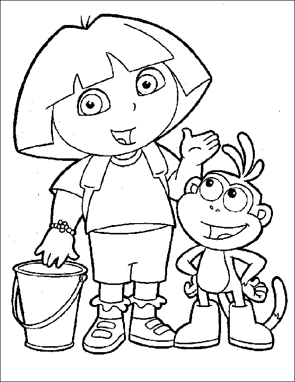 Dibujo para colorear: Dora the Explorer (Dibujos animados) #29890 - Dibujos para Colorear e Imprimir Gratis
