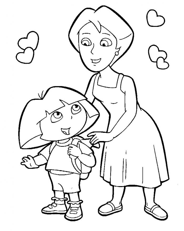 Dibujo para colorear: Dora the Explorer (Dibujos animados) #29903 - Dibujos para Colorear e Imprimir Gratis