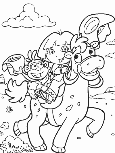 Dibujo para colorear: Dora the Explorer (Dibujos animados) #29905 - Dibujos para Colorear e Imprimir Gratis