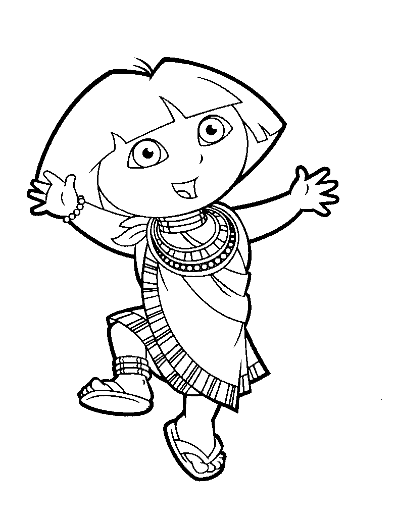 Dibujo para colorear: Dora the Explorer (Dibujos animados) #29909 - Dibujos para Colorear e Imprimir Gratis