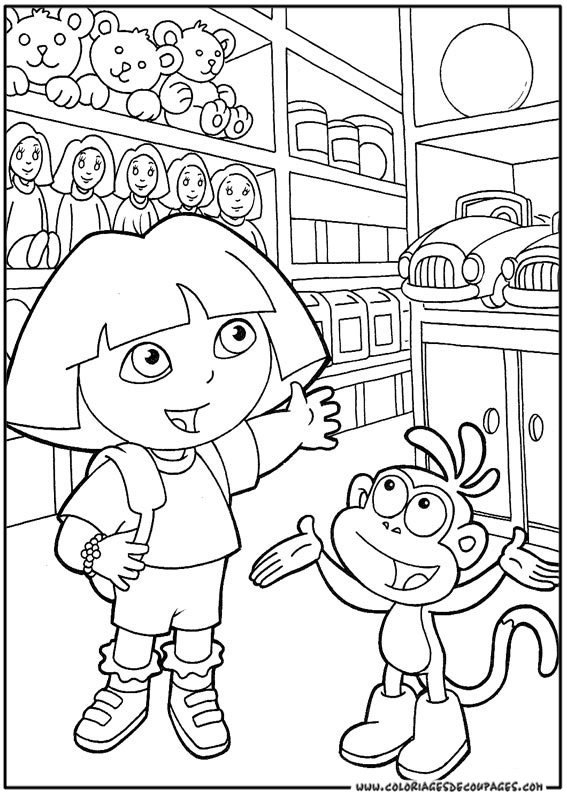 Dibujo para colorear: Dora the Explorer (Dibujos animados) #29915 - Dibujos para Colorear e Imprimir Gratis