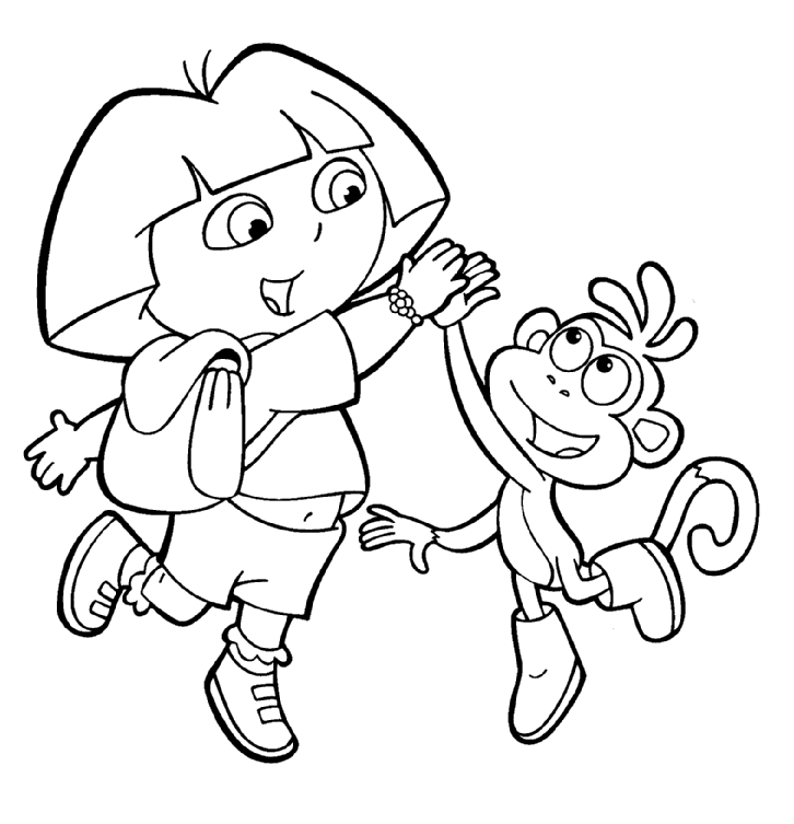 Dibujo para colorear: Dora the Explorer (Dibujos animados) #29921 - Dibujos para Colorear e Imprimir Gratis