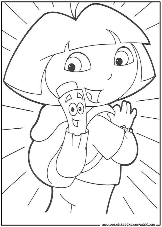 Dibujo para colorear: Dora the Explorer (Dibujos animados) #29930 - Dibujos para Colorear e Imprimir Gratis