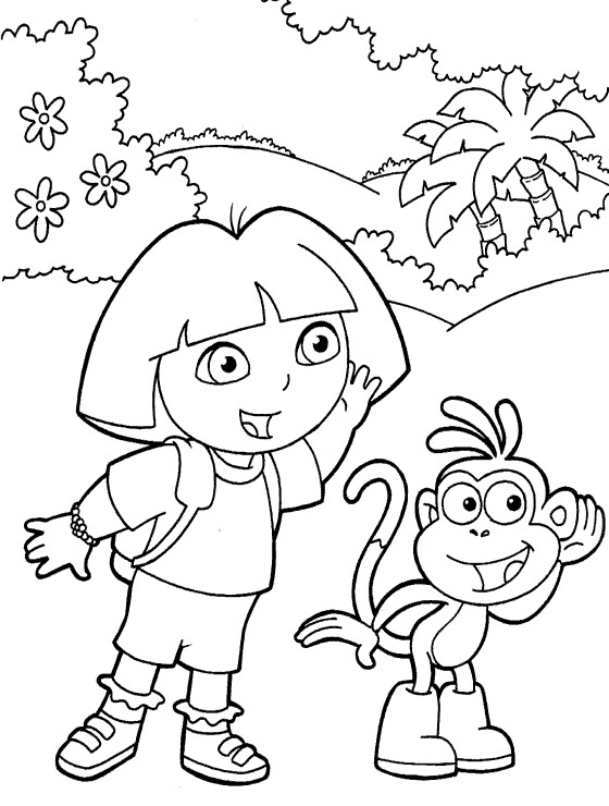 Dibujo para colorear: Dora the Explorer (Dibujos animados) #29937 - Dibujos para Colorear e Imprimir Gratis