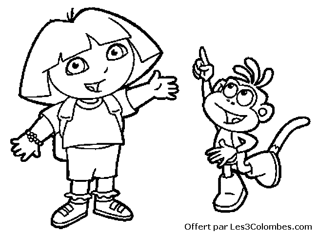 Dibujo para colorear: Dora the Explorer (Dibujos animados) #29986 - Dibujos para Colorear e Imprimir Gratis