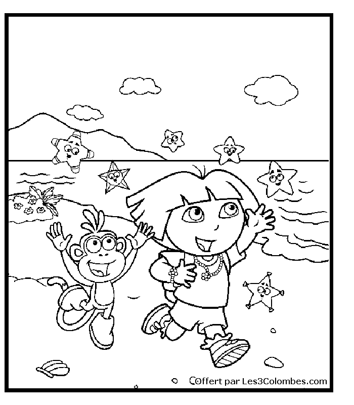 Dibujo para colorear: Dora the Explorer (Dibujos animados) #30039 - Dibujos para Colorear e Imprimir Gratis