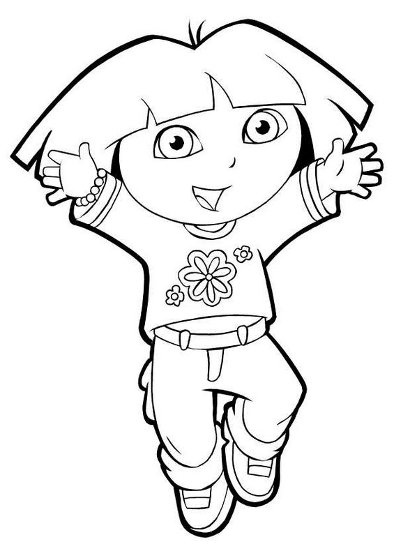 Dibujo para colorear: Dora the Explorer (Dibujos animados) #30046 - Dibujos para Colorear e Imprimir Gratis