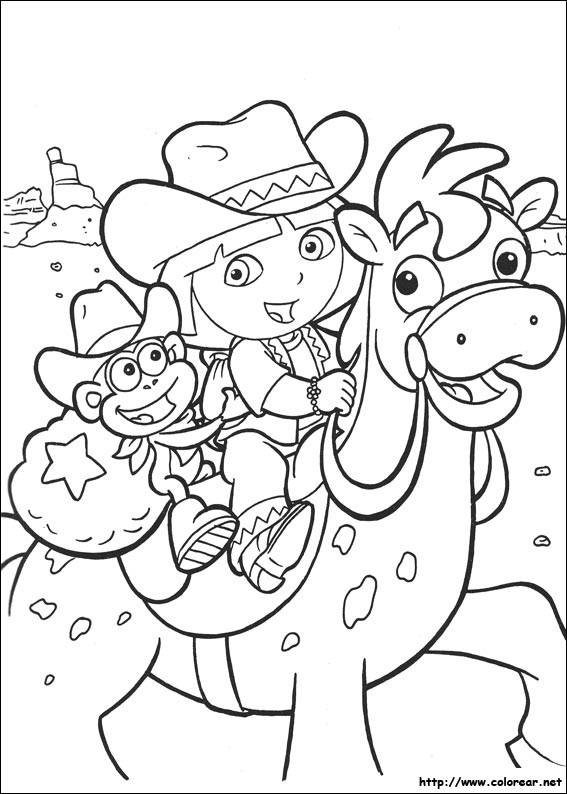 Dibujo para colorear: Dora the Explorer (Dibujos animados) #30048 - Dibujos para Colorear e Imprimir Gratis