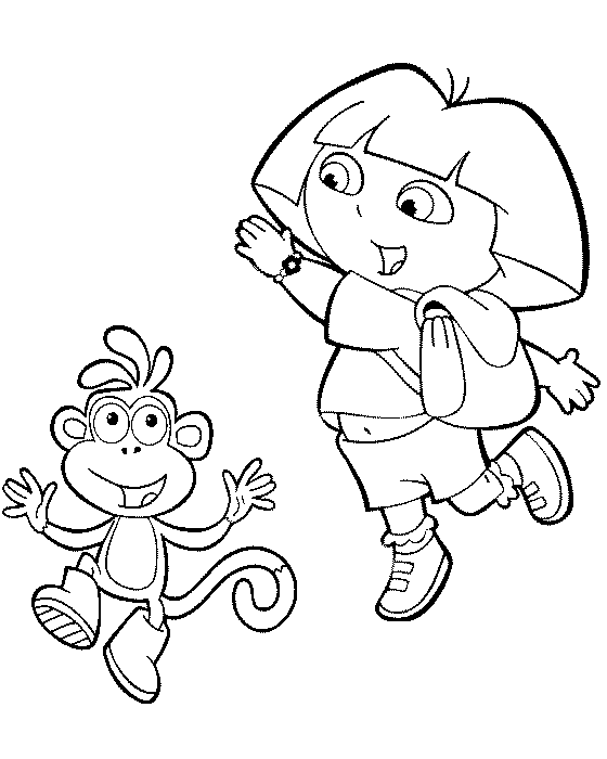 Dibujo para colorear: Dora the Explorer (Dibujos animados) #30061 - Dibujos para Colorear e Imprimir Gratis