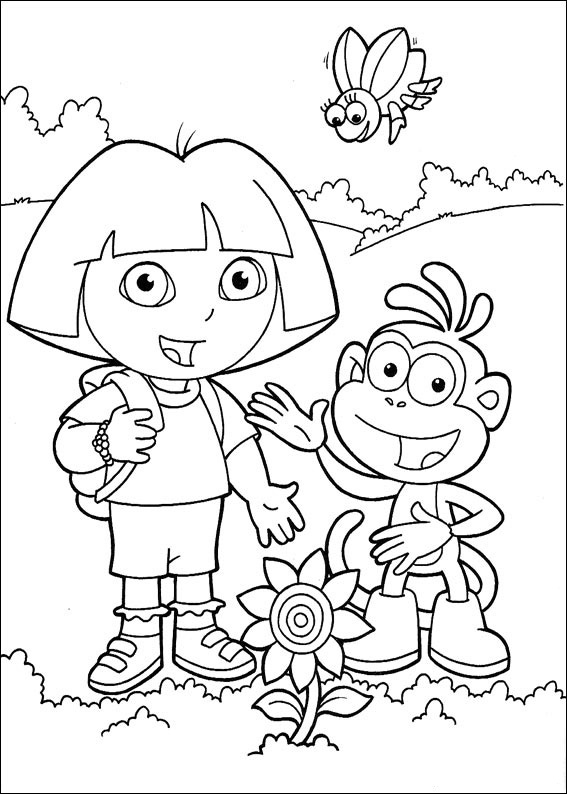 Dibujo para colorear: Dora the Explorer (Dibujos animados) #30064 - Dibujos para Colorear e Imprimir Gratis