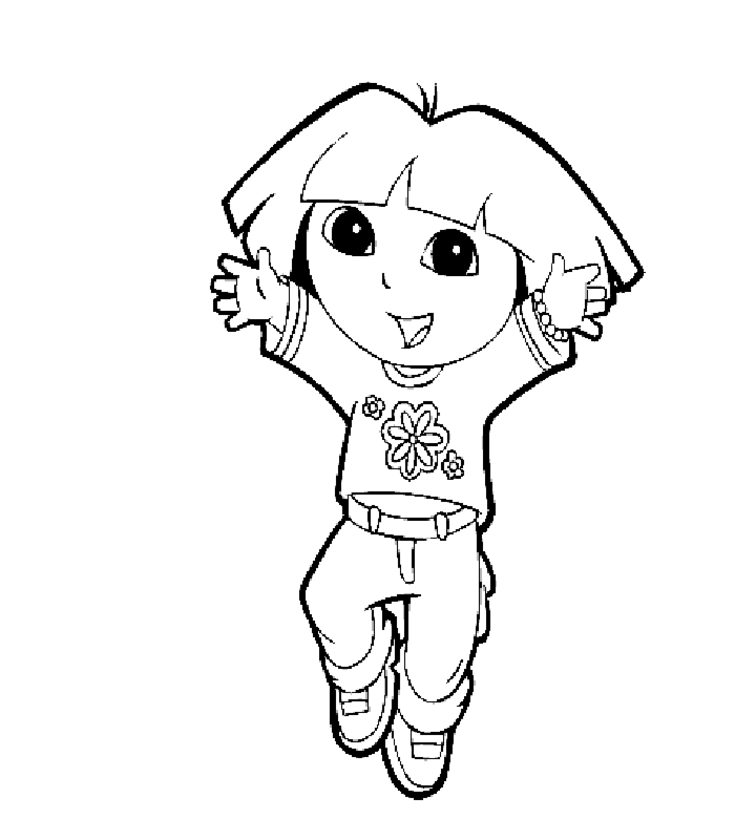 Dibujo para colorear: Dora the Explorer (Dibujos animados) #30108 - Dibujos para Colorear e Imprimir Gratis