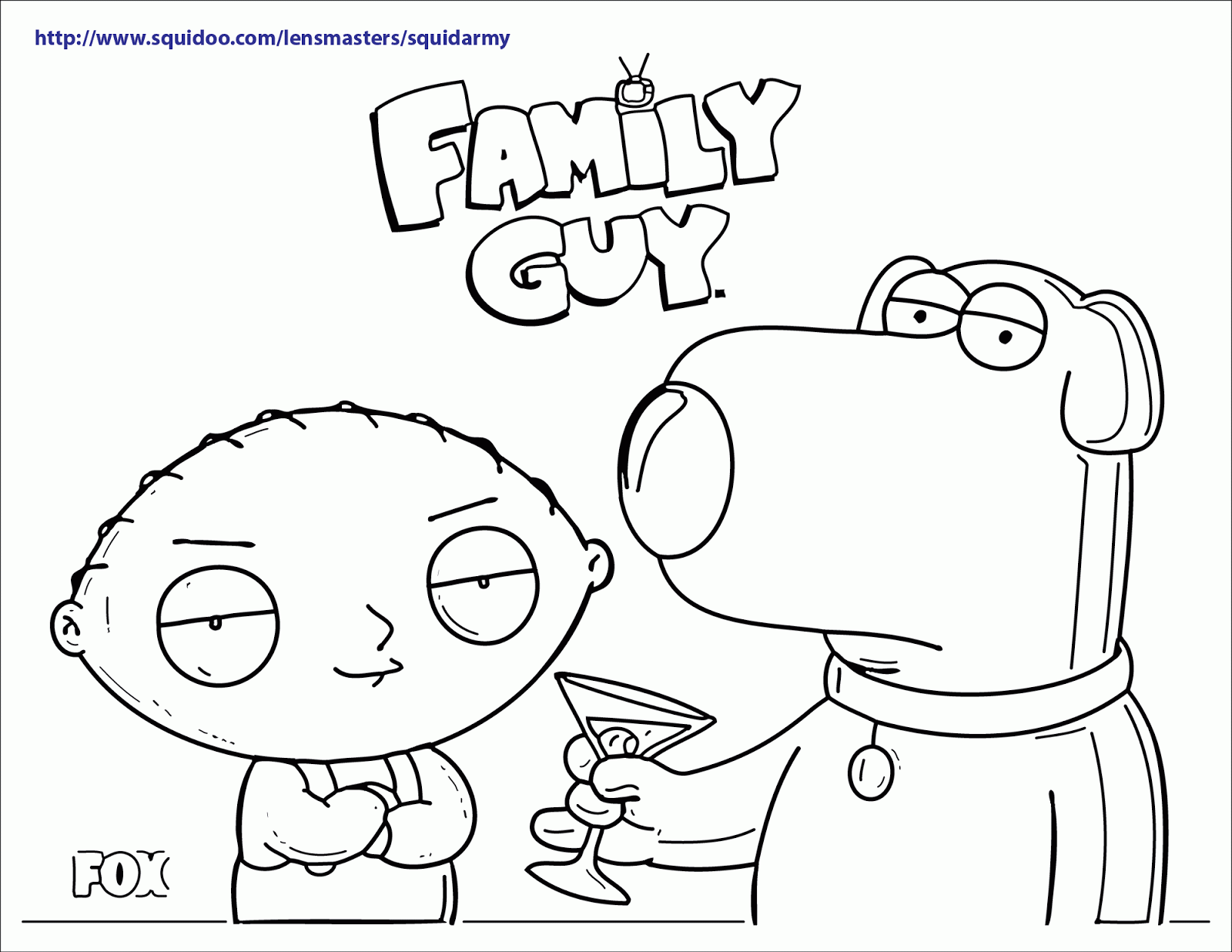 Dibujo para colorear: Family Guy (Dibujos animados) #48738 - Dibujos para Colorear e Imprimir Gratis