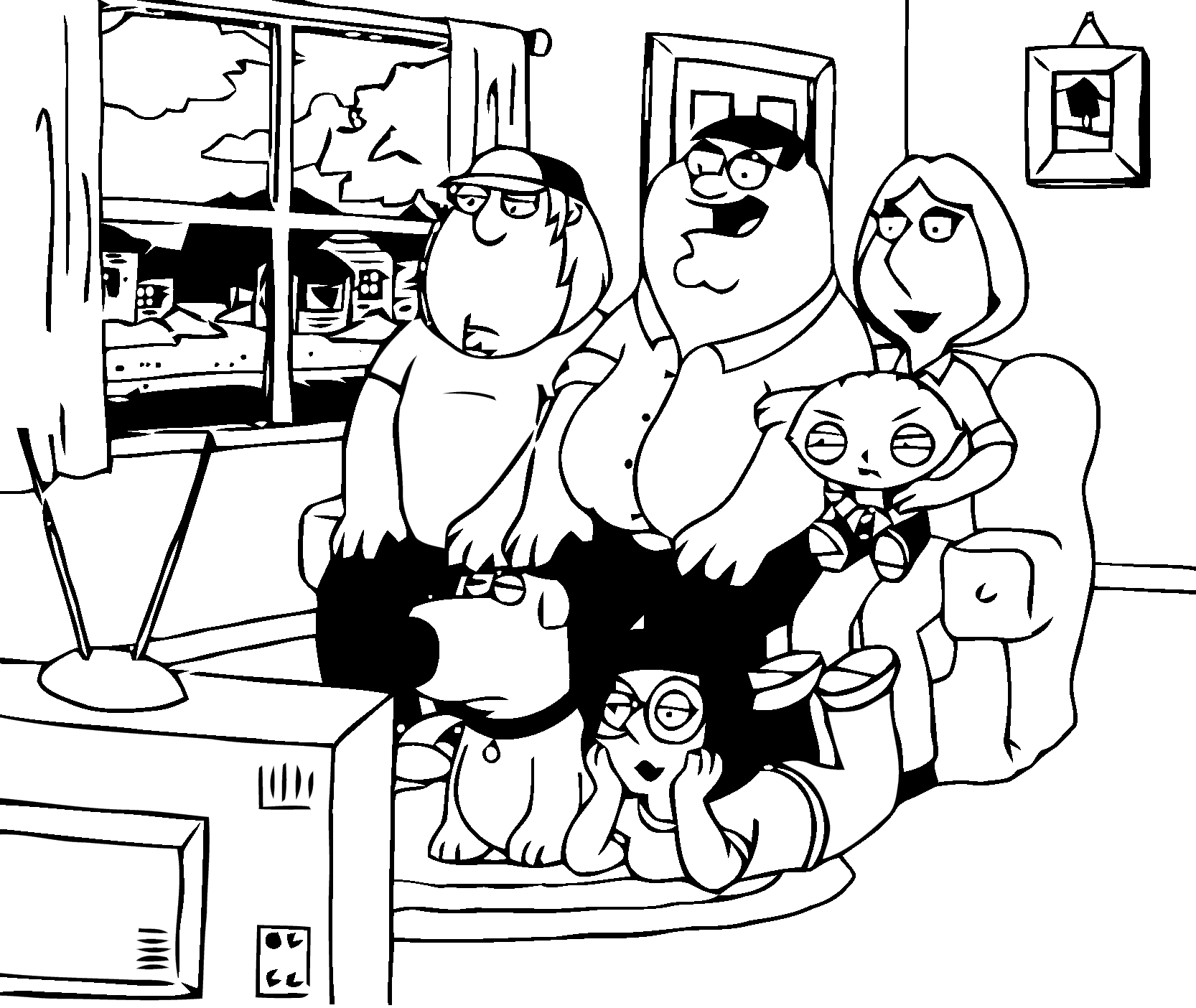 Dibujo para colorear: Family Guy (Dibujos animados) #48741 - Dibujos para Colorear e Imprimir Gratis