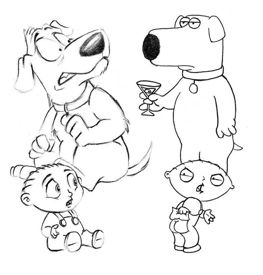 Dibujo para colorear: Family Guy (Dibujos animados) #48755 - Dibujos para Colorear e Imprimir Gratis