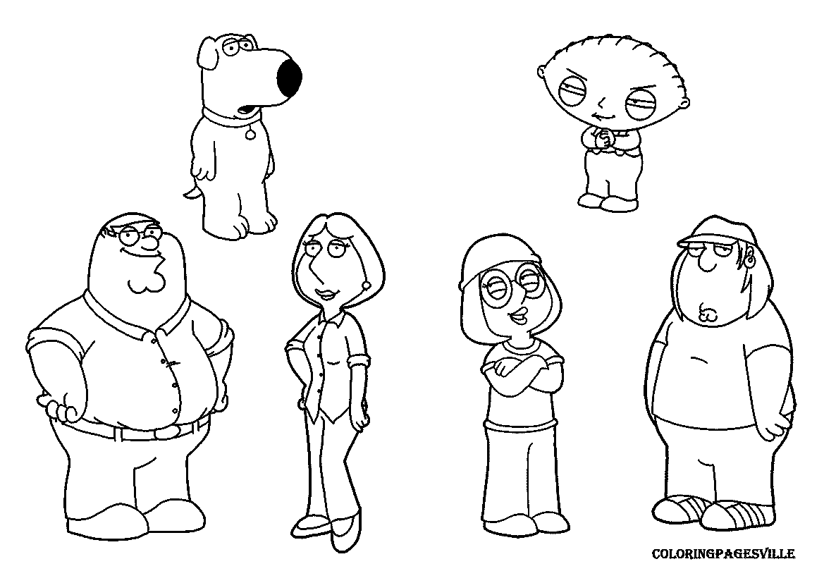 Dibujo para colorear: Family Guy (Dibujos animados) #48775 - Dibujos para Colorear e Imprimir Gratis