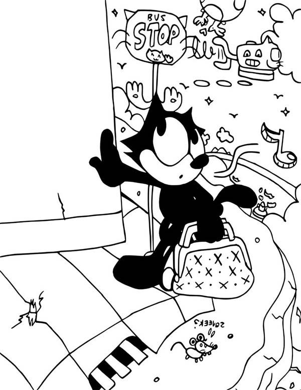 Dibujo para colorear: Felix the Cat (Dibujos animados) #47888 - Dibujos para Colorear e Imprimir Gratis