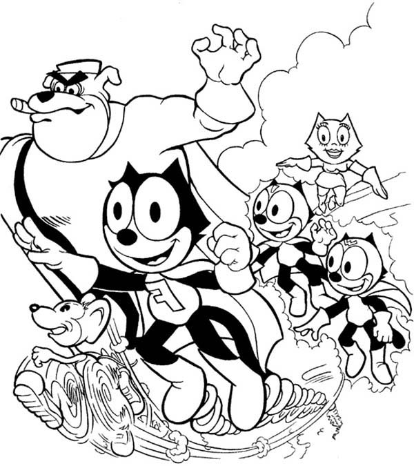 Dibujo para colorear: Felix the Cat (Dibujos animados) #47894 - Dibujos para Colorear e Imprimir Gratis
