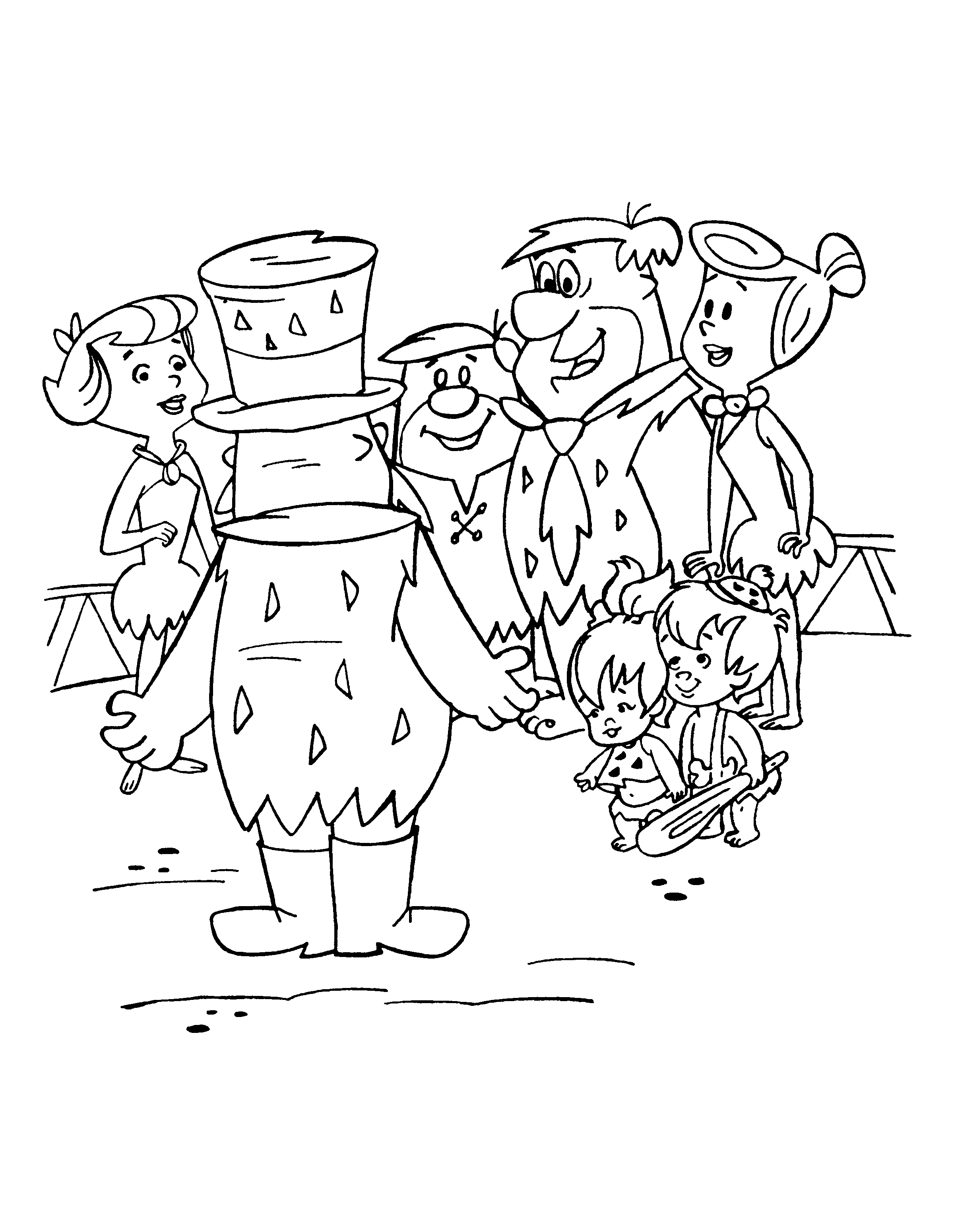 Dibujo para colorear: Flintstones (Dibujos animados) #29556 - Dibujos para Colorear e Imprimir Gratis