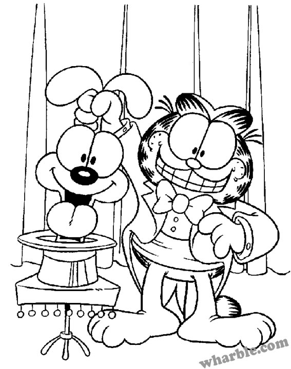 Dibujo para colorear: Garfield (Dibujos animados) #26128 - Dibujos para Colorear e Imprimir Gratis