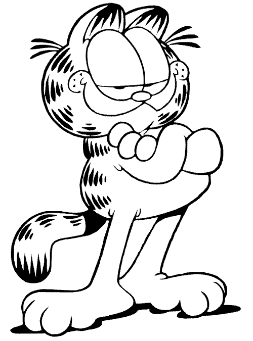 Dibujo para colorear: Garfield (Dibujos animados) #26132 - Dibujos para Colorear e Imprimir Gratis