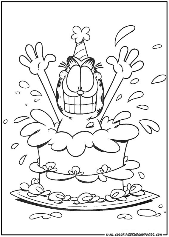 Dibujo para colorear: Garfield (Dibujos animados) #26142 - Dibujos para Colorear e Imprimir Gratis
