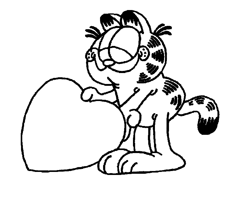 Dibujo para colorear: Garfield (Dibujos animados) #26147 - Dibujos para Colorear e Imprimir Gratis