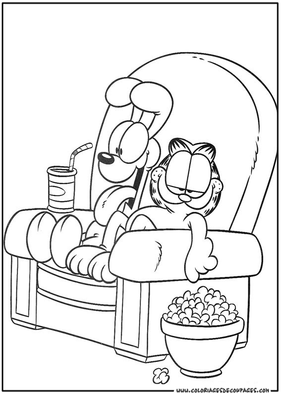 Dibujo para colorear: Garfield (Dibujos animados) #26154 - Dibujos para Colorear e Imprimir Gratis