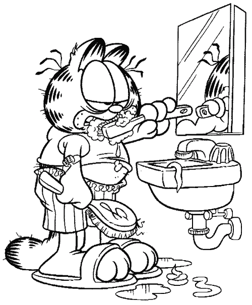 Dibujo para colorear: Garfield (Dibujos animados) #26155 - Dibujos para Colorear e Imprimir Gratis