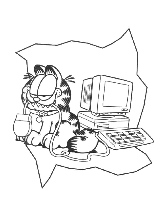 Dibujo para colorear: Garfield (Dibujos animados) #26166 - Dibujos para Colorear e Imprimir Gratis