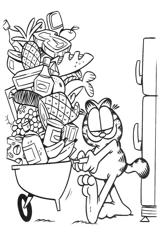 Dibujo para colorear: Garfield (Dibujos animados) #26167 - Dibujos para Colorear e Imprimir Gratis