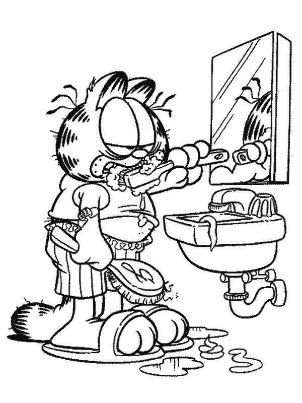 Dibujo para colorear: Garfield (Dibujos animados) #26180 - Dibujos para Colorear e Imprimir Gratis