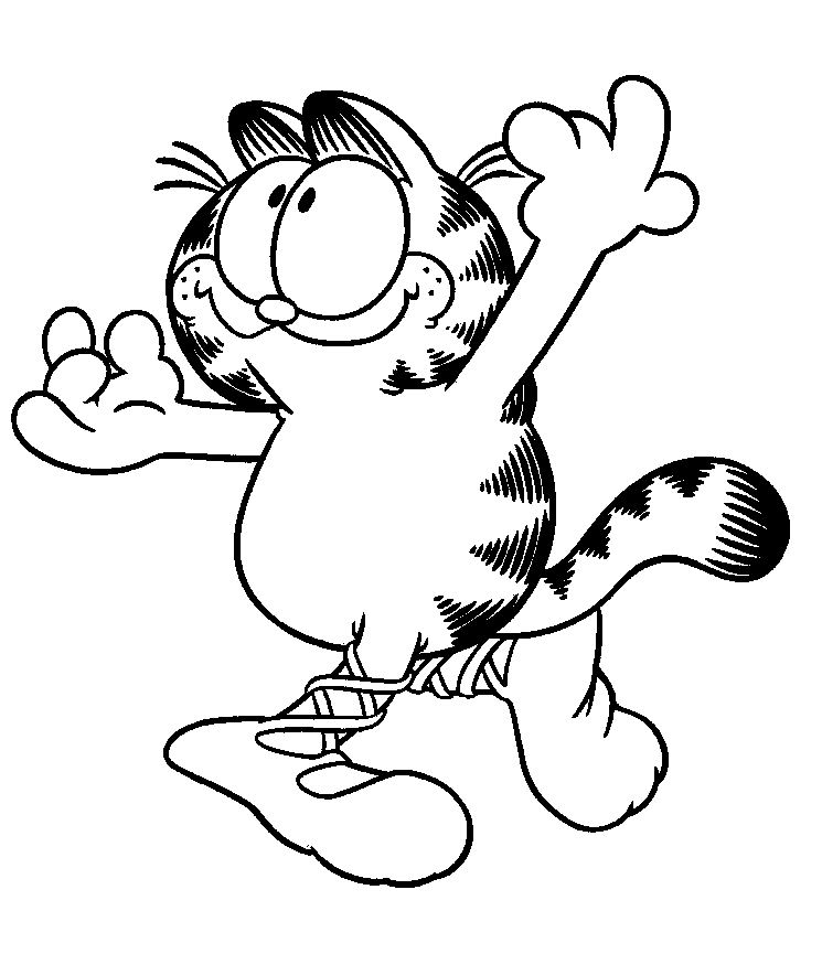 Dibujo para colorear: Garfield (Dibujos animados) #26184 - Dibujos para Colorear e Imprimir Gratis