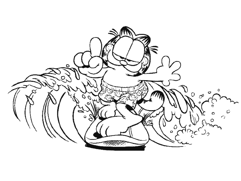 Dibujo para colorear: Garfield (Dibujos animados) #26214 - Dibujos para Colorear e Imprimir Gratis