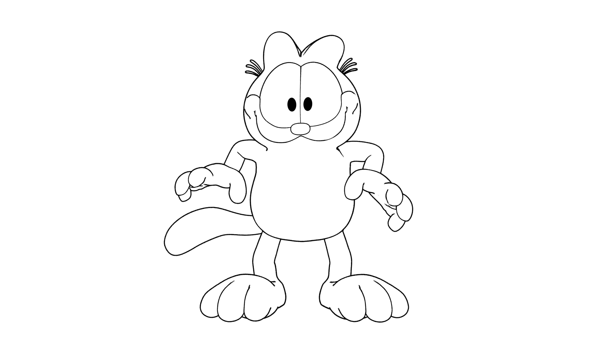 Dibujo para colorear: Garfield (Dibujos animados) #26221 - Dibujos para Colorear e Imprimir Gratis